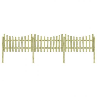 Emaga vidaxl ogrodzenie z 4 słupkami, impregnowana sosna, 510 x 100 cm