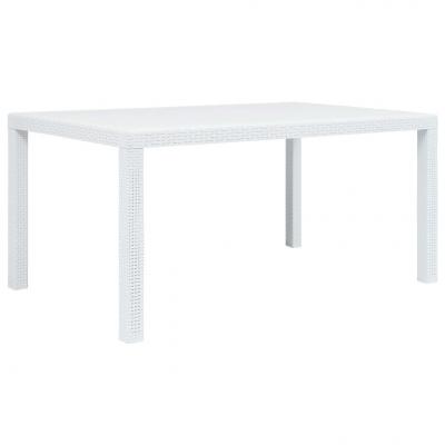 Emaga vidaxl stół ogrodowy, 150x90x72 cm, plastikowy, biały