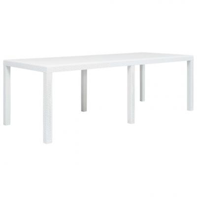 Emaga vidaxl stół ogrodowy, 220x90x72 cm, plastikowy, biały