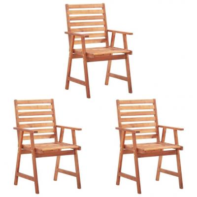 Emaga vidaxl krzesła ogrodowe, 3 szt., lite drewno akacjowe