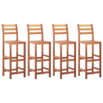 Emaga vidaxl krzesła barowe, 4 szt., lite drewno akacjowe