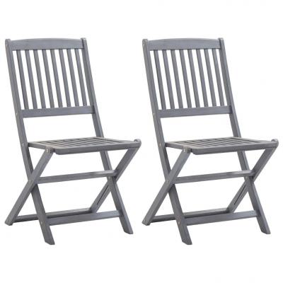 Emaga vidaxl składane krzesła ogrodowe, 2 szt., lite drewno akacjowe