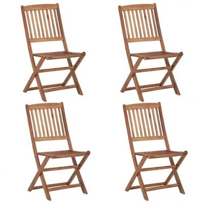 Emaga vidaxl składane krzesła ogrodowe, 4 szt., lite drewno akacjowe