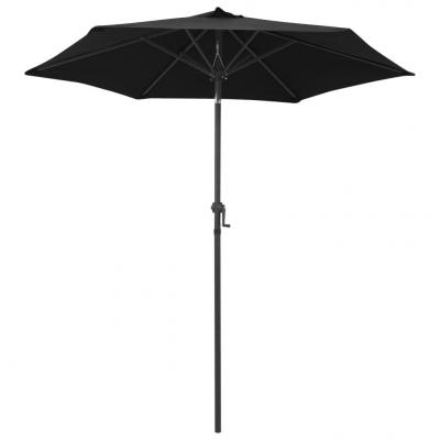 Emaga vidaxl parasol, czarny, 200 x 211 cm, aluminium