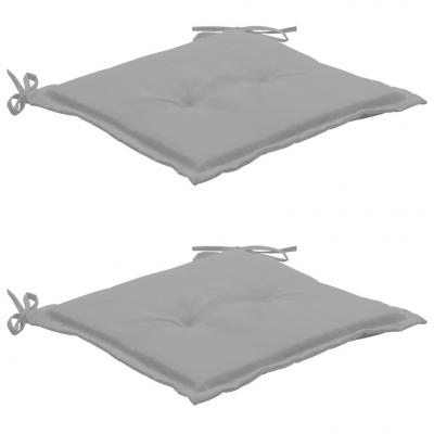 Emaga vidaxl poduszki na krzesła ogrodowe, 2 szt., szare, 50x50x3 cm