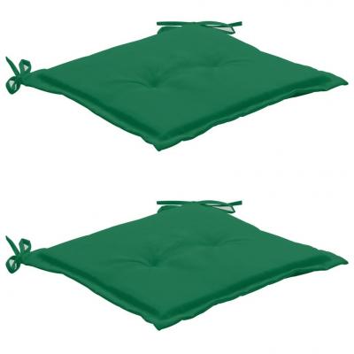 Emaga vidaxl poduszki na krzesło ogrodowe, 2 szt., zielone, 50x50x3 cm