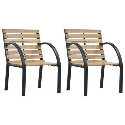Emaga vidaxl krzesła ogrodowe, 2 szt., drewno