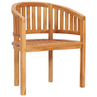 Emaga vidaxl krzesło w kształcie banana, lite drewno tekowe