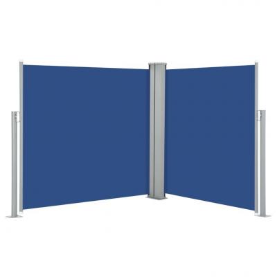 Emaga vidaxl zwijana markiza boczna, niebieska, 100 x 600 cm