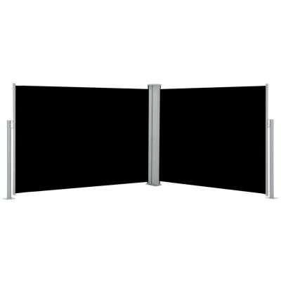 Emaga vidaxl zwijana markiza boczna, czarna, 100 x 1000 cm
