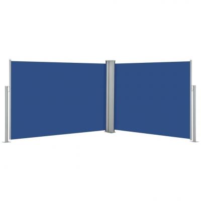 Emaga vidaxl zwijana markiza boczna, niebieska, 100 x 1000 cm