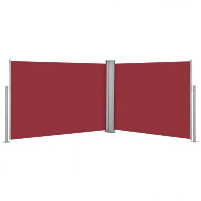 Emaga vidaxl zwijana markiza boczna, czerwona, 100 x 1000 cm