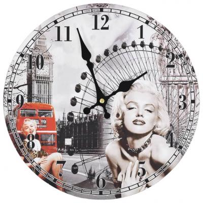 Emaga vidaxl zegar ścienny w stylu vintage marilyn monroe, 30 cm