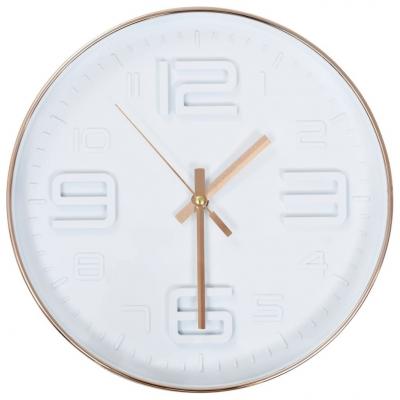 Emaga vidaxl zegar ścienny w kolorze miedzi, 30 cm