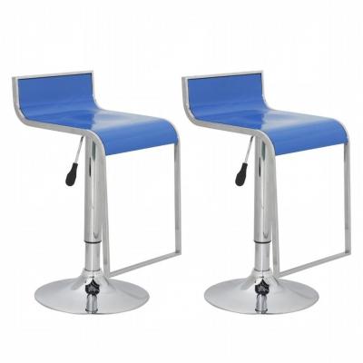 Emaga krzesła barowe, niebieskie, z niskim oparciem, plastik