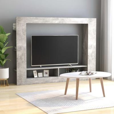 Emaga vidaxl szafka tv, betonowa szarość, 152 x 22 x 113 cm, płyta wiórowa