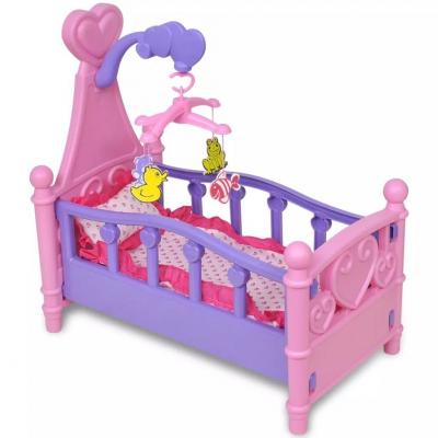 Emaga łóżeczko dla lalek, różowo-fioletowe