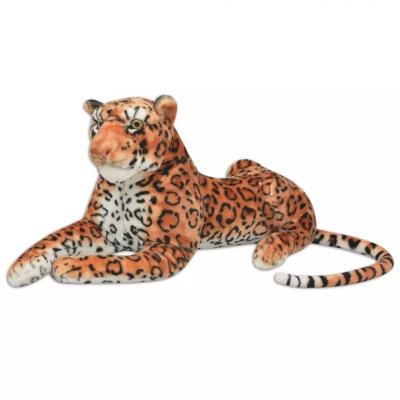 Emaga vidaxl pluszowy leopard xxl brązowy