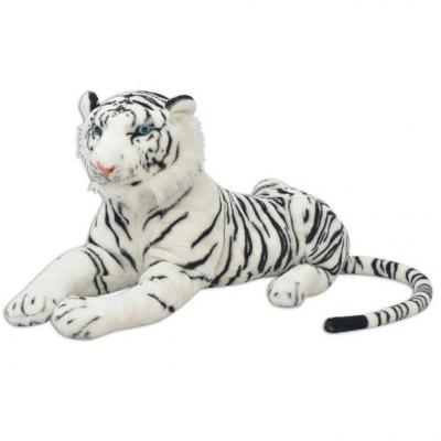 Emaga 80164 vidaxl tiger toy plush white xxl - untranslated