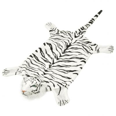Emaga vidaxl pluszowy dywanik - tygrys, 144 cm, biały