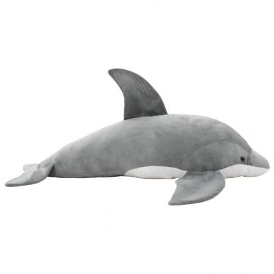Emaga vidaxl pluszowy delfin przytulanka, szary
