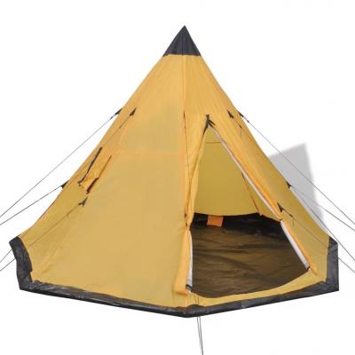 Emaga vidaxl namiot 4-osobowy, żółty