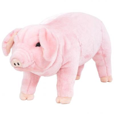 Emaga vidaxl pluszowa świnka, stojąca, różowa, xxl