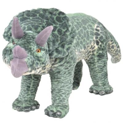 Emaga vidaxl pluszowy triceratops, stojący, zielony, xxl
