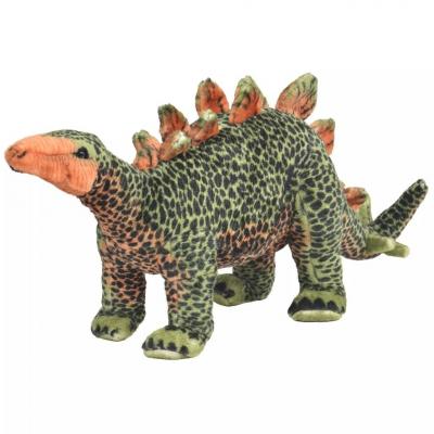 Emaga vidaxl pluszowy stegozaur, stojący, zielono-pomarańczowy, xxl