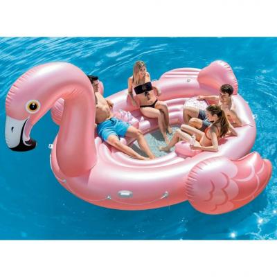 Emaga intex materac basenowy flamingo party island, 57267eu