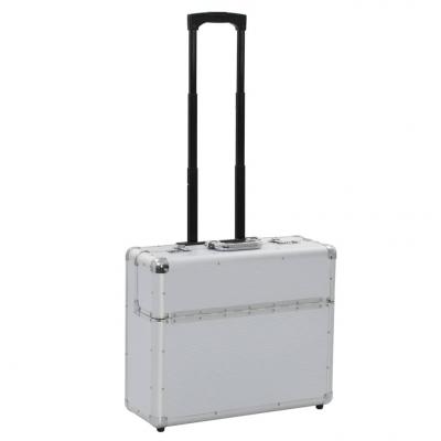 Emaga vidaxl walizka pilotka, 54 x 44 x 21 cm, srebrna, aluminium
