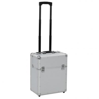 Emaga vidaxl walizka pilotka, 39 x 47 x 25 cm, srebrna, aluminium