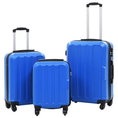 Emaga vidaxl zestaw twardych walizek, 3 szt., niebieskie, abs