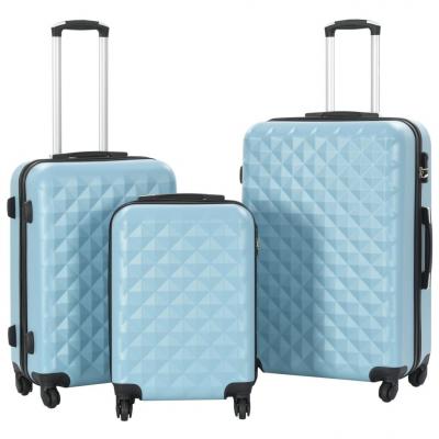 Emaga vidaxl zestaw twardych walizek, 3 szt., niebieskie, abs