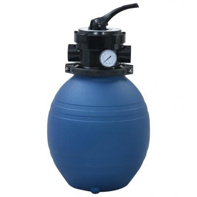 Emaga vidaxl piaskowy filtr basenowy z zaworem 4 drożnym, niebieski, 300 mm