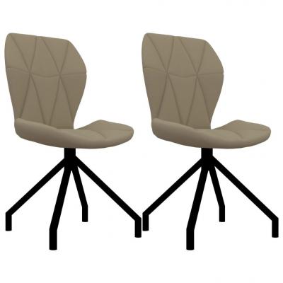 Emaga vidaxl krzesła stołowe, 2 szt., cappuccino, sztuczna skóra