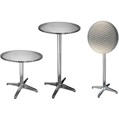 Emaga hi składany stolik bistro, aluminiowy, okrągły, 60 x 60 x (58-115) cm