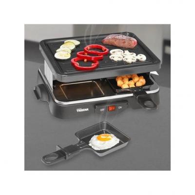 Emaga tristar grill raclette dla 4 osób, 500 w, 22x17,5 cm, czarny