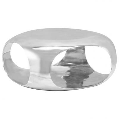 Emaga vidaxl stolik do kawy z odlewanego aluminium, 70 x 70 x 32 cm, srebrny