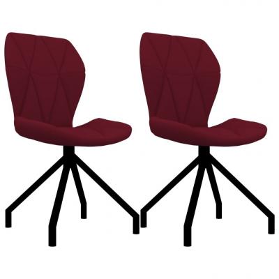Emaga vidaxl krzesła stołowe, 2 szt., czerwone wino, sztuczna skóra