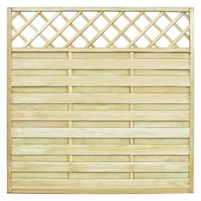Emaga vidaxl drewniany panel ogrodzeniowy z kratką, drewno, 180 x 180 cm