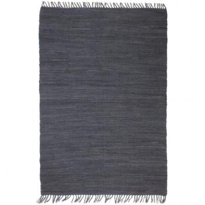 Emaga vidaxl ręcznie tkany dywanik chindi, bawełna, 80x160 cm, antracytowy