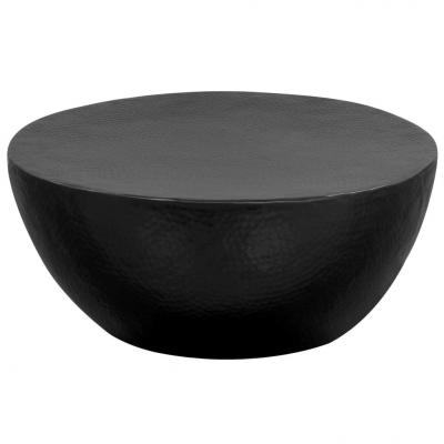 Emaga vidaxl stolik kawowy z młotkowanego aluminium, 70 x 30 cm, czarny