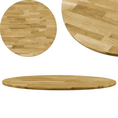 Emaga vidaxl okrągły blat do stolika z litego drewna dębowego, 23 mm, 700 mm