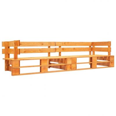 Emaga vidaxl ogrodowa sofa 2-osobowa z palet, miodowy brąz, drewno