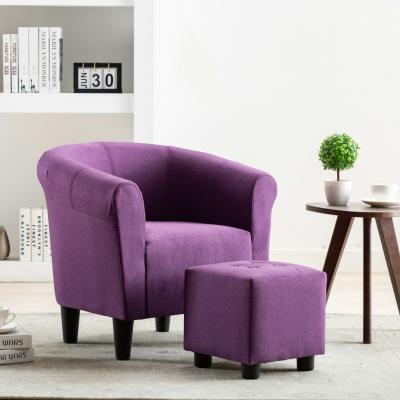 Emaga vidaxl fotel, fioletowy, tapicerowany tkaniną