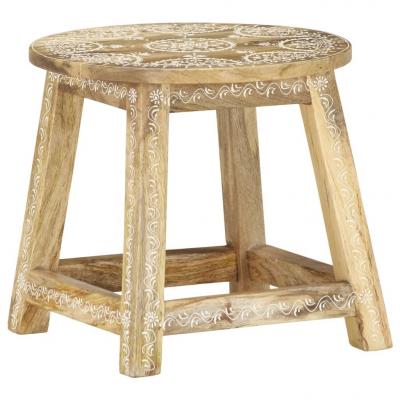 Emaga vidaxl ręcznie malowany stołek, 38x38x35 cm, lite drewno mango