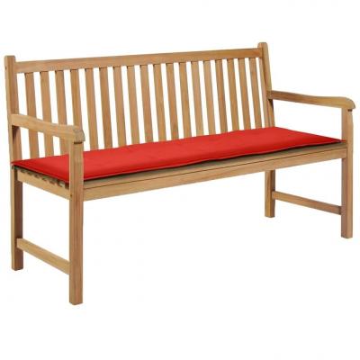 Emaga vidaxl poduszka na ławkę ogrodową, 150x50x3 cm, czerwona