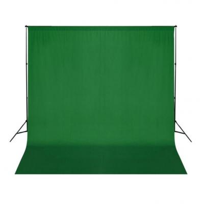 Emaga vidaxl zielone, bawełniane tło fotograficzne, 300 x 300 cm, chroma key