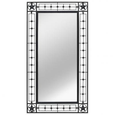 Emaga vidaxl lustro ścienne, prostokątne, 60 x 110 cm, czarne